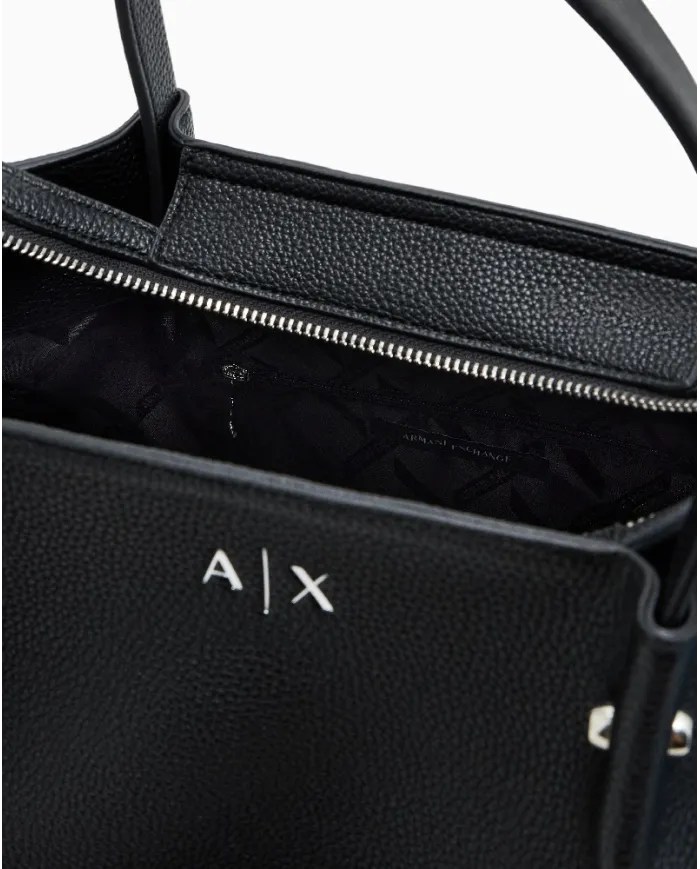Armani Exchange Borsa a mano grande Nero