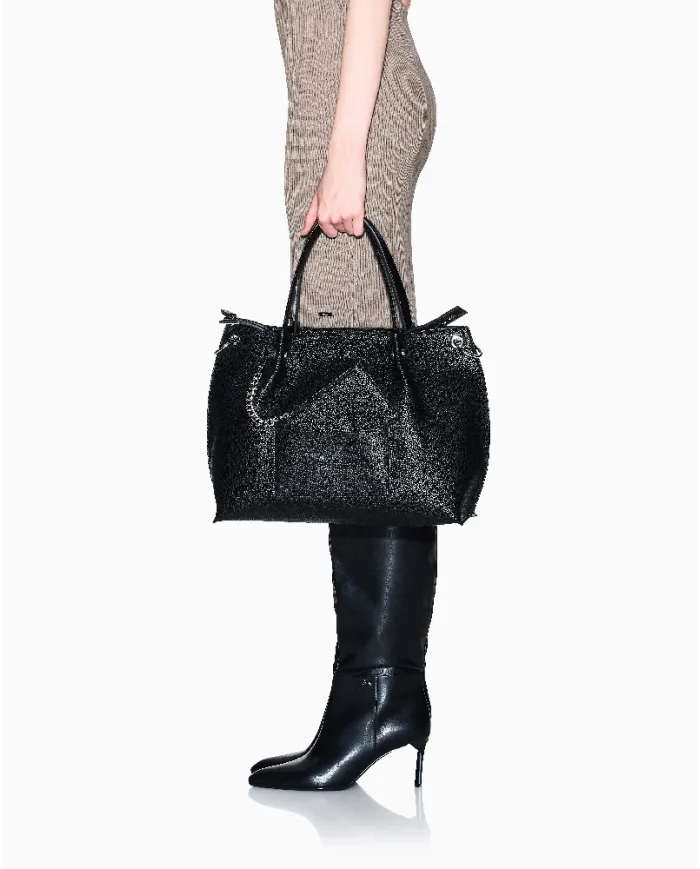 Armani Exchange Borsa a mano grande Nero