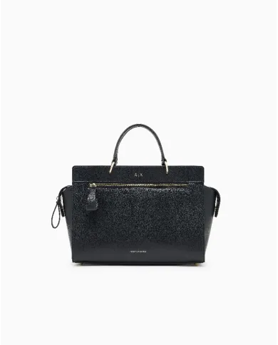 Armani Exchange Borsa a mano grande Nero
