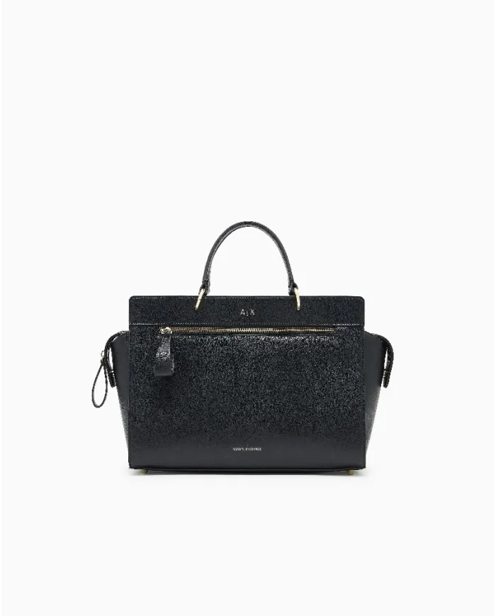 Armani Exchange Borsa a mano grande Nero