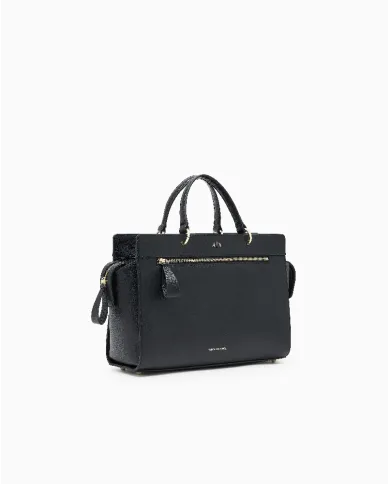 Armani Exchange Borsa a mano grande Nero