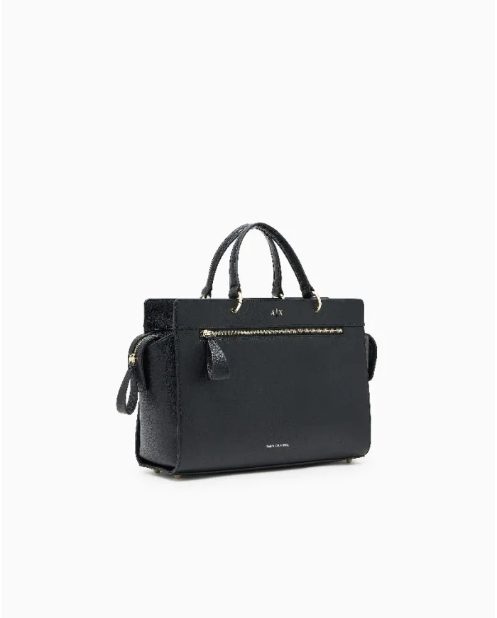 Armani Exchange Borsa a mano grande Nero