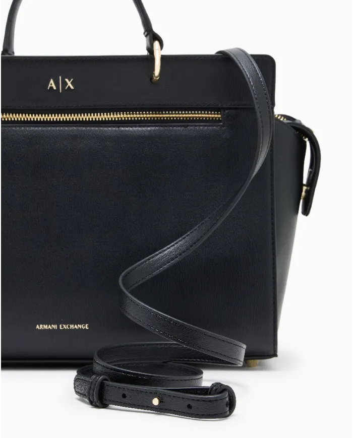 Armani Exchange Borsa a mano grande Nero
