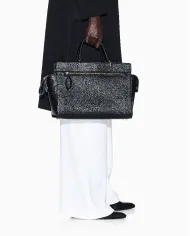 Armani Exchange Borsa a mano grande Nero