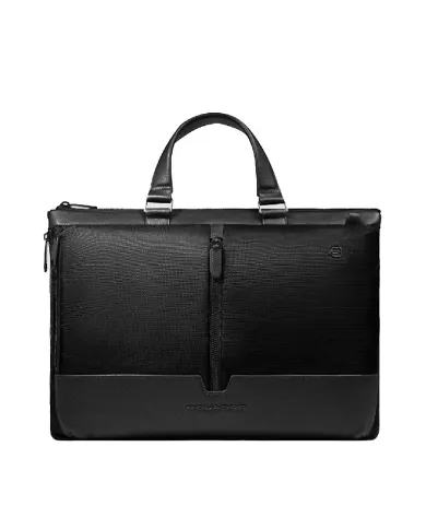 Piquadro Cartella tessuto pelle pc 15" Marcel Nero