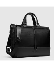 Piquadro Cartella tessuto pelle pc 15" Marcel Nero