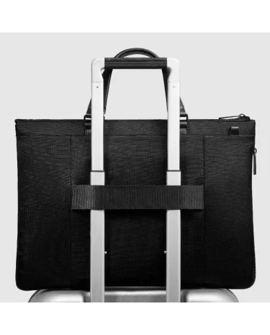 Piquadro Cartella tessuto pelle pc 15" Marcel Nero