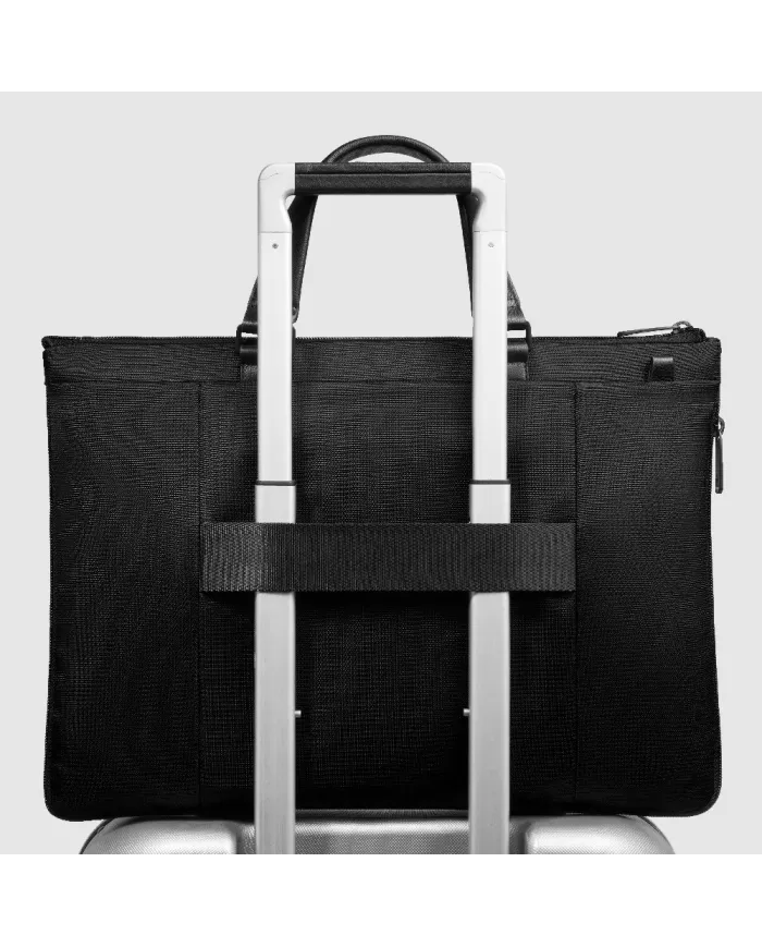 Piquadro Cartella tessuto pelle pc 15" Marcel Nero