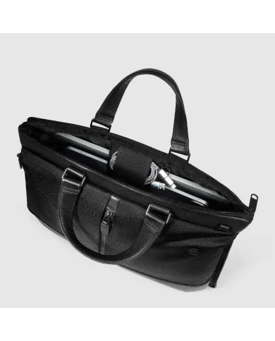 Piquadro Cartella tessuto pelle pc 15" Marcel Nero