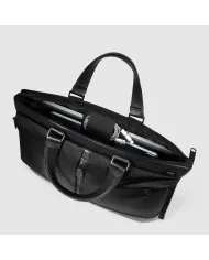 Piquadro Cartella tessuto pelle pc 15" Marcel Nero