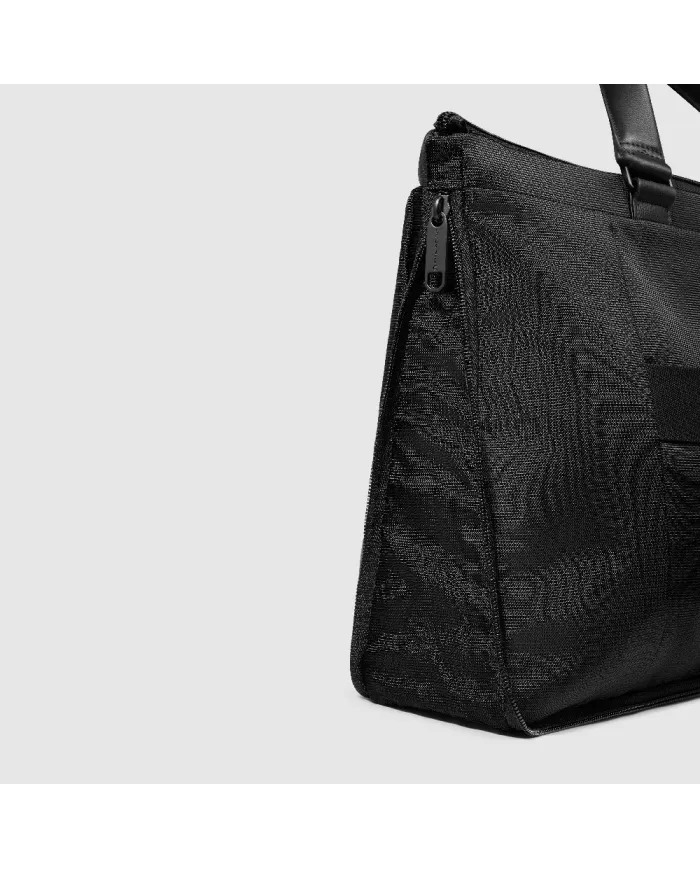 Piquadro Cartella tessuto pelle pc 15" Marcel Nero