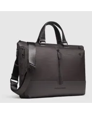 Piquadro Cartella tessuto pelle pc 15" Marcel Testa moro