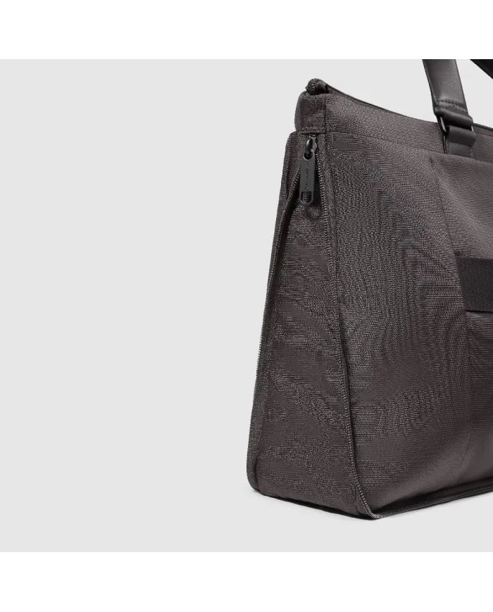 Piquadro Cartella tessuto pelle pc 15" Marcel Testa moro