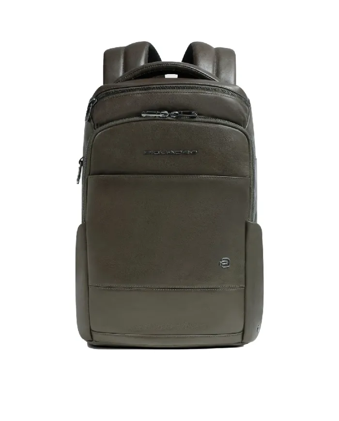 Piquadro Zaino in pelle porta pc 13,3 Key Words Verde