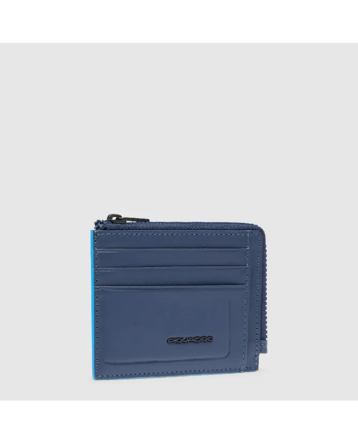 Piquadro Porta carte di credito piccolo Atlas Blu