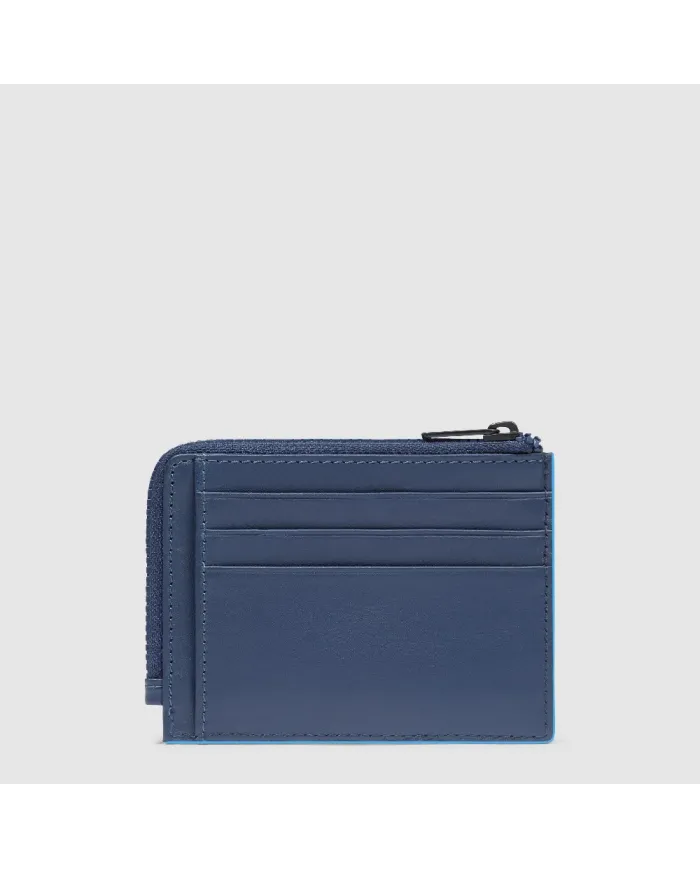Piquadro Porta carte di credito piccolo Atlas Blu