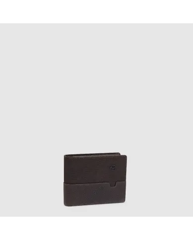 Piquadro Portafoglio piccolo tessuto pelle Marcel Testa moro