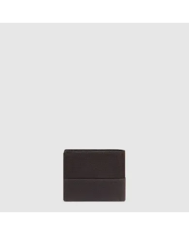 Piquadro Portafoglio piccolo tessuto pelle Marcel Testa moro