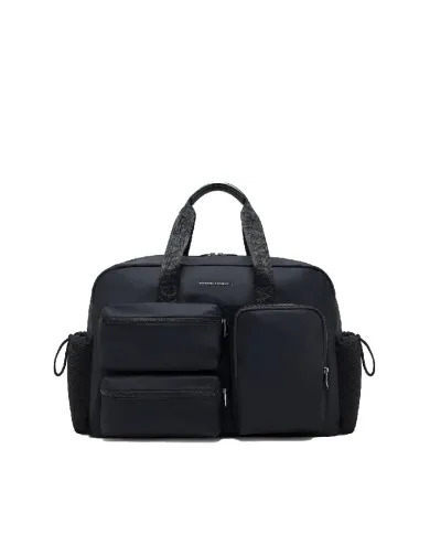 Armani Exchange Borsone in tessuto nylon Nero