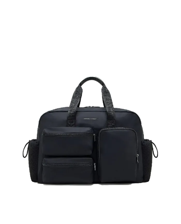 Armani Exchange Borsone in tessuto nylon Nero