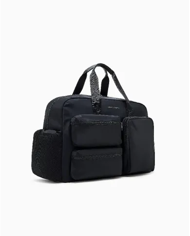 Armani Exchange Borsone in tessuto nylon Nero