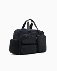 Armani Exchange Borsone in tessuto nylon Nero