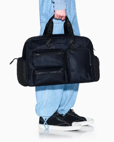 Armani Exchange Borsone in tessuto nylon Nero