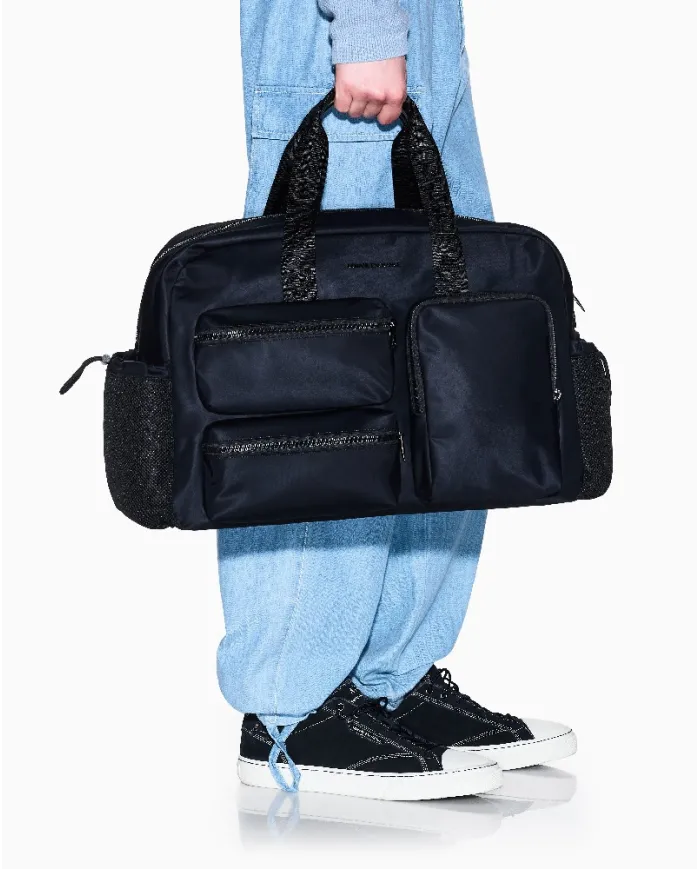 Armani Exchange Borsone in tessuto nylon Nero