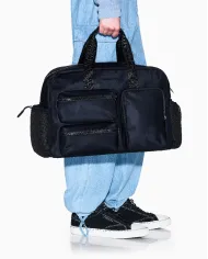 Armani Exchange Borsone in tessuto nylon Nero