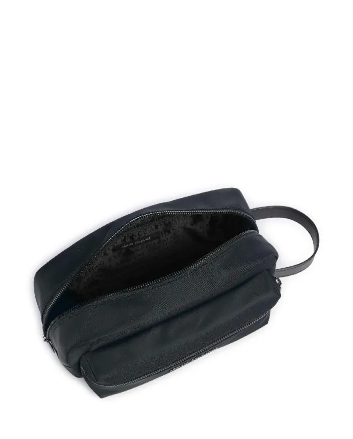 Armani Exchange Necssaire in tessuto Blu/Nero