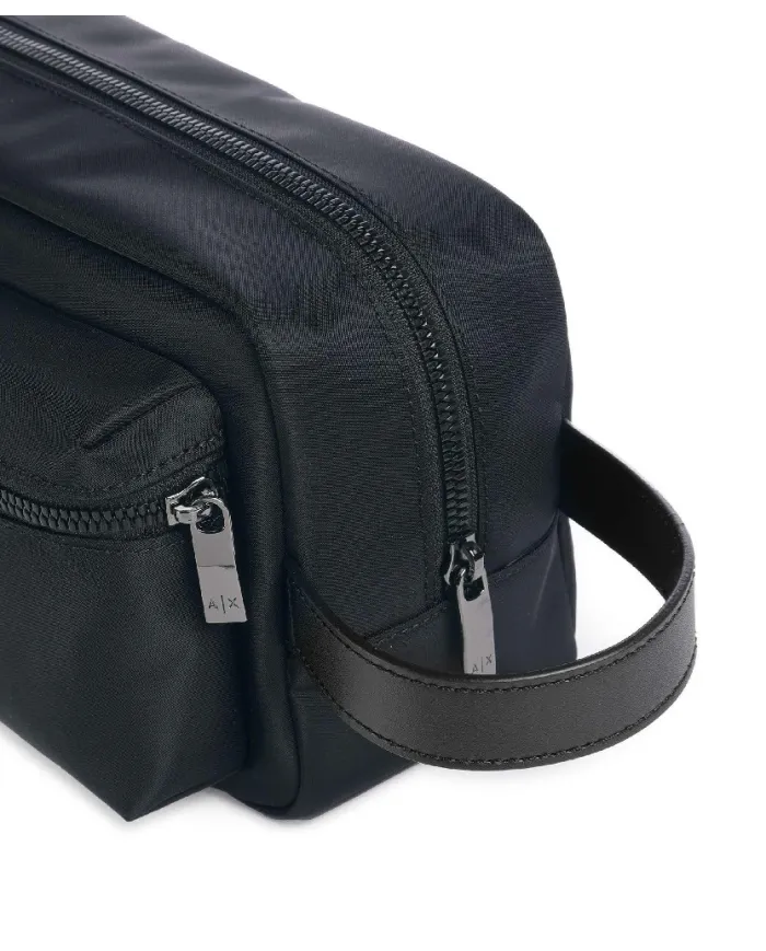 Armani Exchange Necssaire in tessuto Blu/Nero