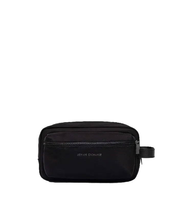 Armani Exchange Necssaire in tessuto Nero