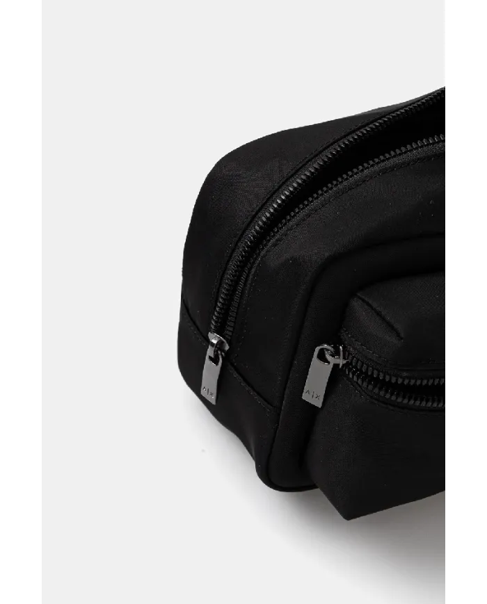 Armani Exchange Necssaire in tessuto Nero