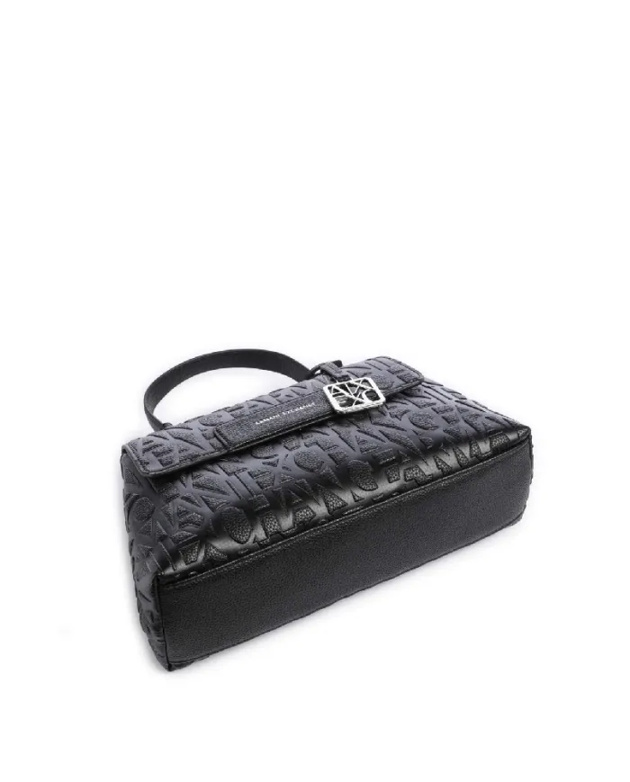 Armani Exchange Borsa a mano logata Nero