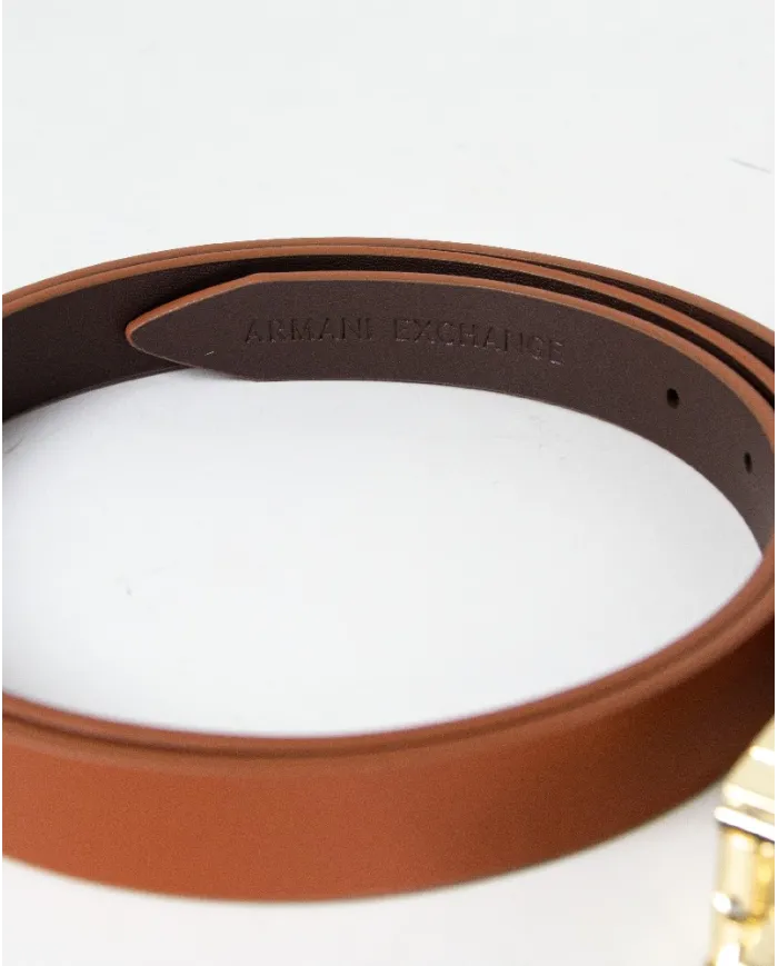 Armani Exchange Cintura donna reversibile in pelle Marrone/Cuoio