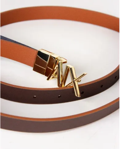 Armani Exchange Cintura donna reversibile in pelle Marrone/Cuoio
