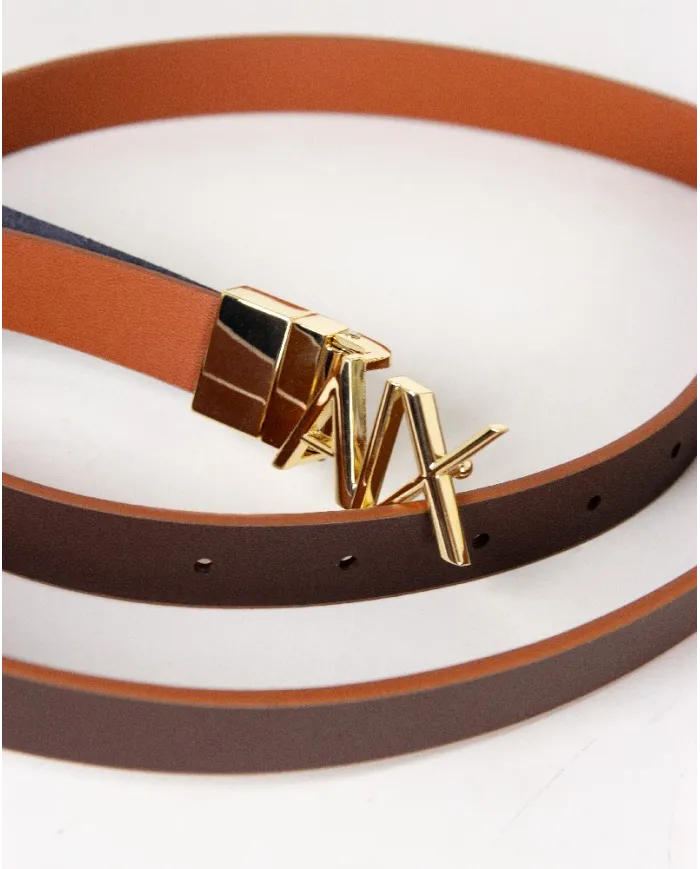 Armani Exchange Cintura donna reversibile in pelle Marrone/Cuoio