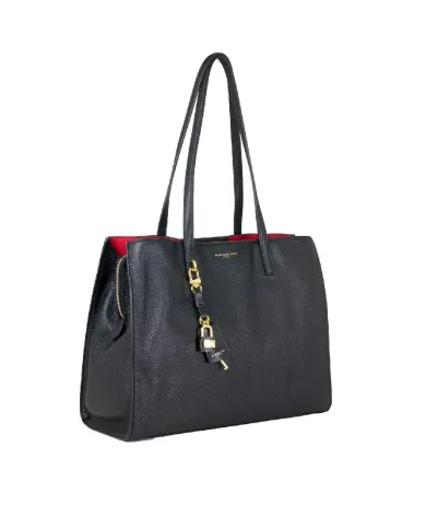 Nannini Shopping bag pelle Helga-M Nero/Rosso Nannini Shopping bag pelle Helga-M Nero/Rosso