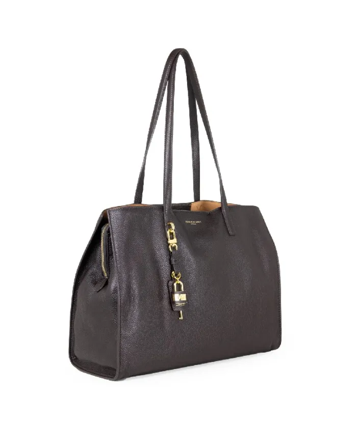 Nannini Shopping bag pelle Helga-M Testa moro