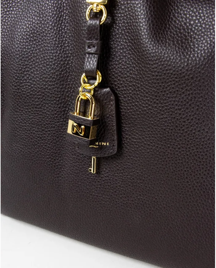 Nannini Shopping bag pelle Helga-M Testa moro