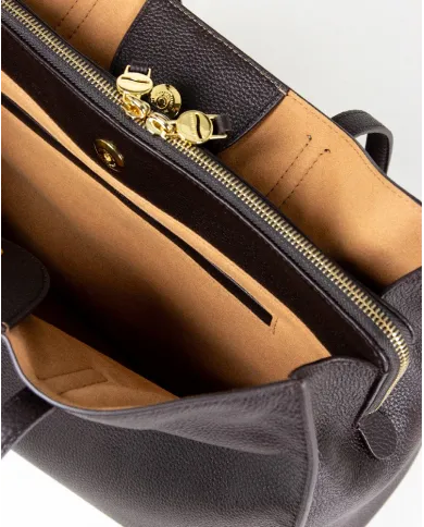 Nannini Shopping bag pelle Helga-M Testa moro Nannini Shopping bag pelle Helga-M Testa moro