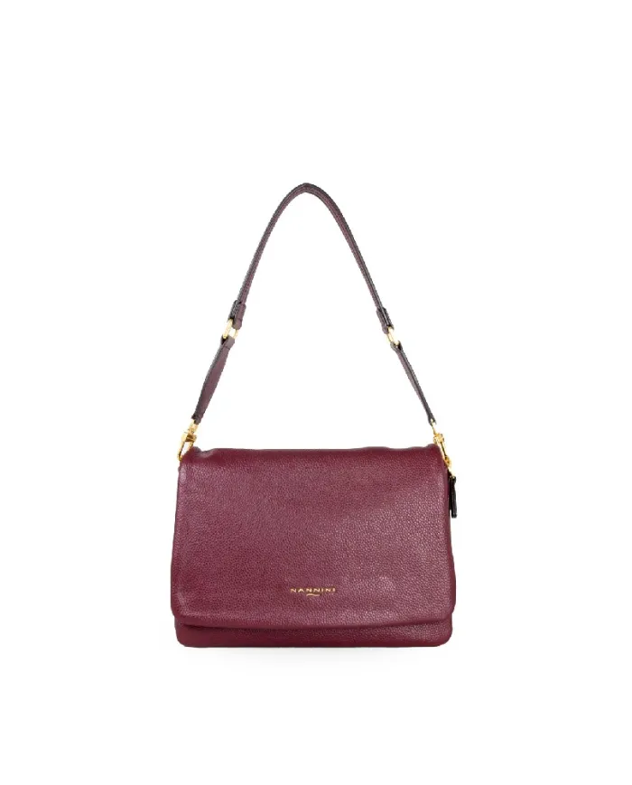 Nannini Borsa in pelle Bice Bordeaux
