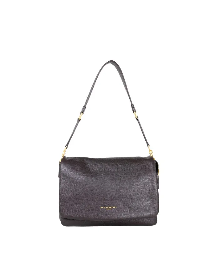 Nannini Borsa in pelle Bice Testa moro