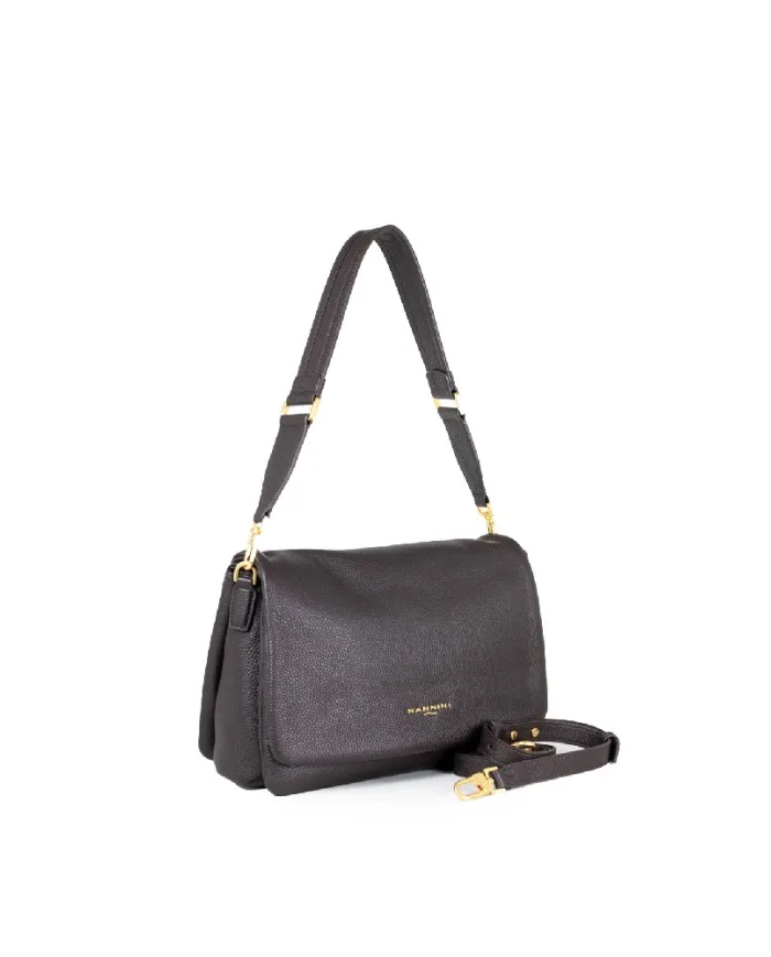 Nannini Borsa in pelle Bice Testa moro