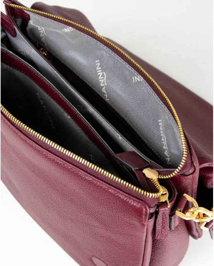 Nannini Borsa in pelle Bice Testa moro