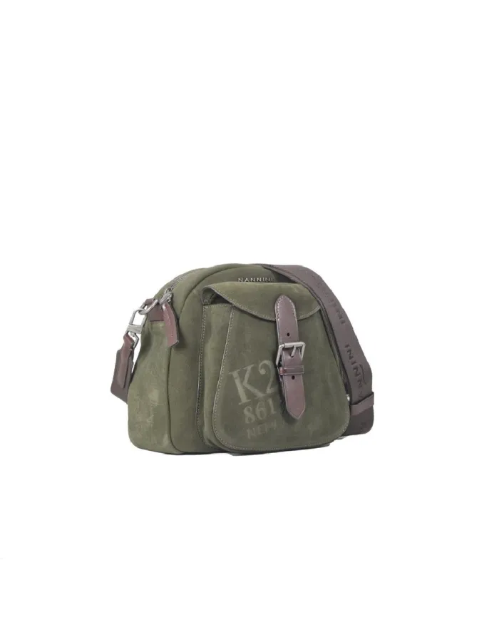 Nannini Borsa bandoliera Master Verde/Testa moro