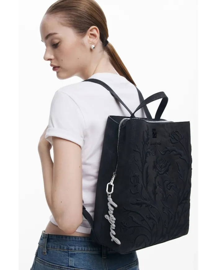Desigual Zaino donna ricamato Nero