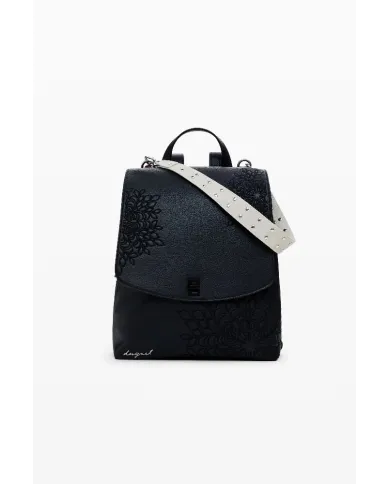 Desigual Zaino borsa ricamo mandala Nero
