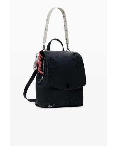 Desigual Zaino borsa ricamo mandala Nero