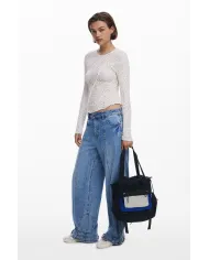 Desigual Borsa zaino nylon Nero/Multicolor